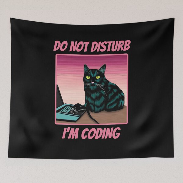 Item preview, Funny cat coding on computer. Funny Programming coding quote. designed and sold by Unitepeople.