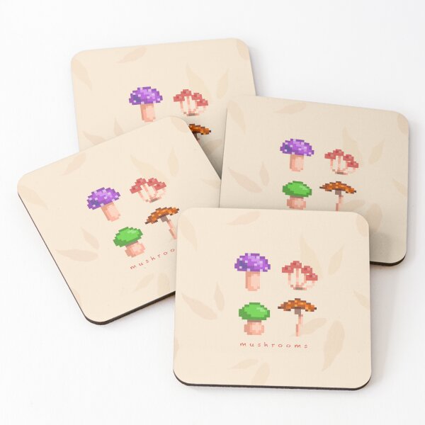 Item preview, Pixelated mushrooms  designed and sold by ilustrakoffice.