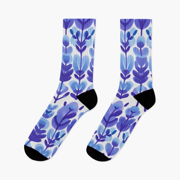 Item preview, Watercolor Nature's Tapestry Violet Blue White designed and sold by EnchantArtCo.