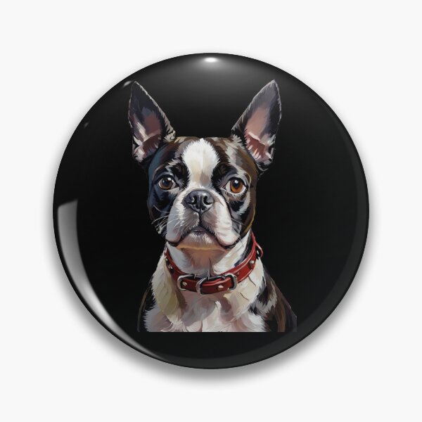 Item preview, Boston Terrier Ai art palette knife oil painting style designed and sold by Magnus Dahl.