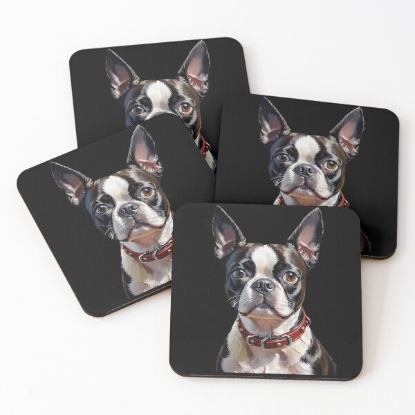 Item preview, Boston Terrier Ai art palette knife oil painting style designed and sold by Magnus Dahl.