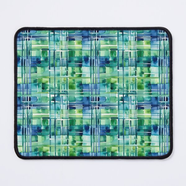 Item preview, Artsy Green And Blue Tartan Scottish Watercolor Pattern designed and sold by Zazizu.