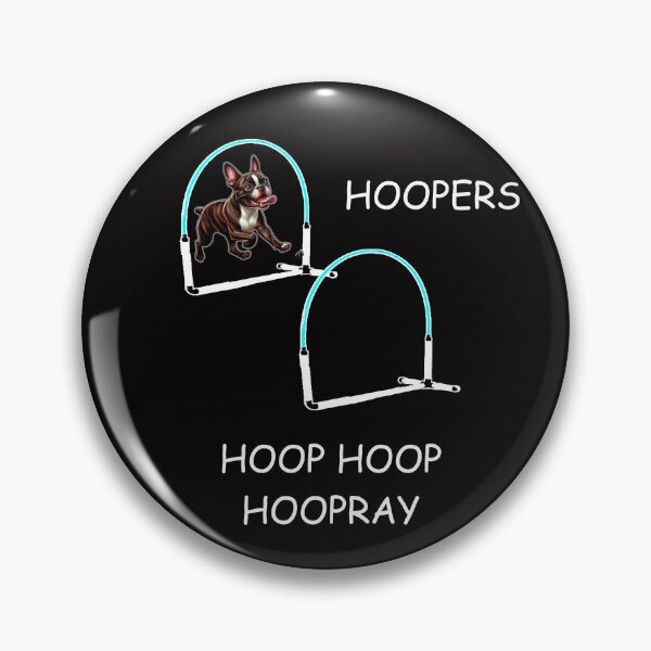 Item preview, Brindle Boston Terrier Dog Hoopers - Hoopers, where all the fun happens  - white lettering designed and sold by LBKdesigns.