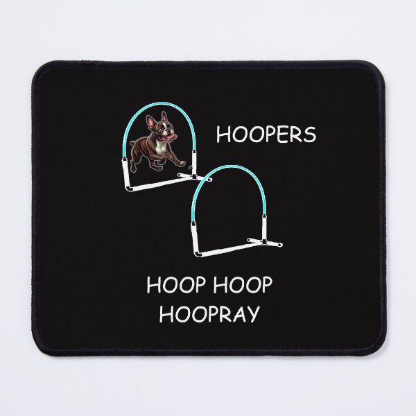 Item preview, Brindle Boston Terrier Dog Hoopers - Hoopers, where all the fun happens - white lettering designed and sold by LBKdesigns.