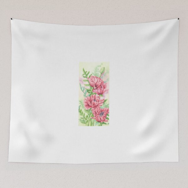 Item preview, Oriental Poppy Panel (watercolour on paper) designed and sold by Painting By Nature.