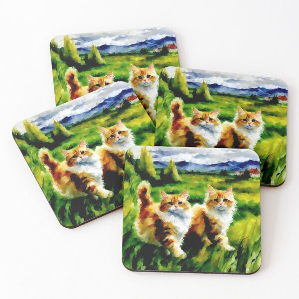 Item preview, Cats, cats, cats in the meadow designed and sold by Helios Be. Lavsh.