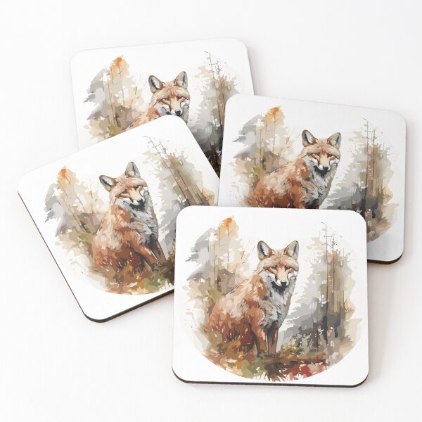 Item preview, Fox observing in the forest in autumn designed and sold by Zyric Art.