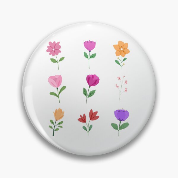 Item preview, Cute Pastel Pink Yellow Orange Green Purple Flowers  designed and sold by diamondmilk.