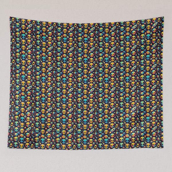 Item preview, aliens in space pattern designed and sold by Mook-97.