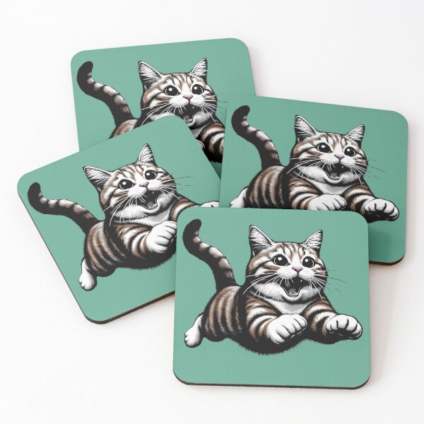 Item preview, Cat jumping at you designed and sold by Inkstorm-London.