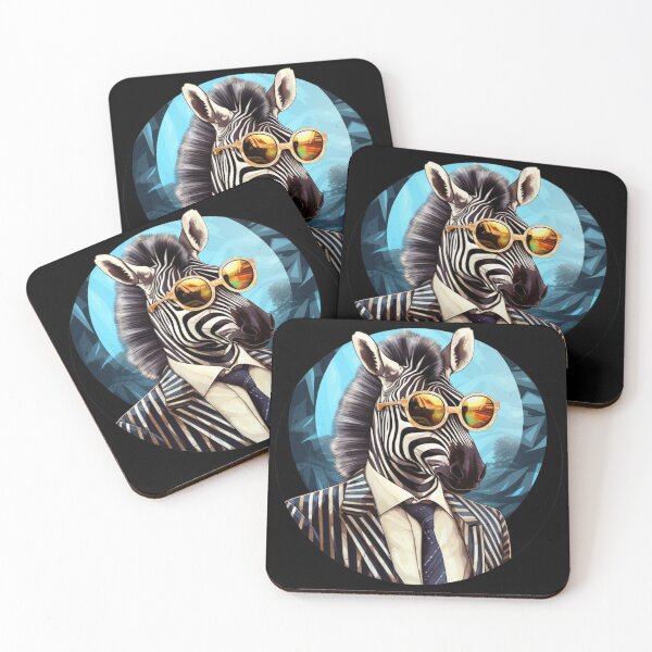 Item preview, ZEBRA IN GOLDEN SUNGLASSES 1 BUSINESSMAN 1 designed and sold by justyna-s28.