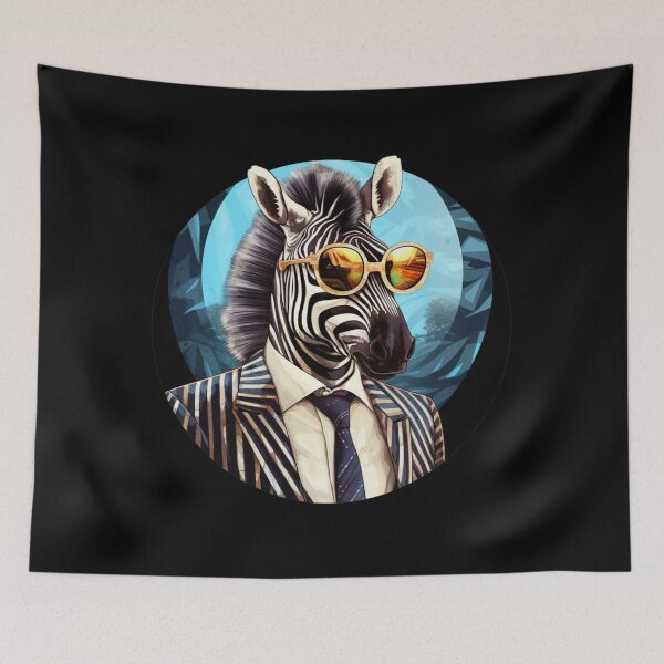 Item preview, ZEBRA IN GOLDEN SUNGLASSES 1 BUSINESSMAN 1 designed and sold by justyna-s28.