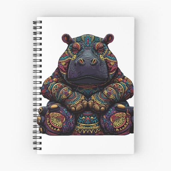 Item preview, Hippopotamus with mandala patterns designed and sold by TheRealmWithin.