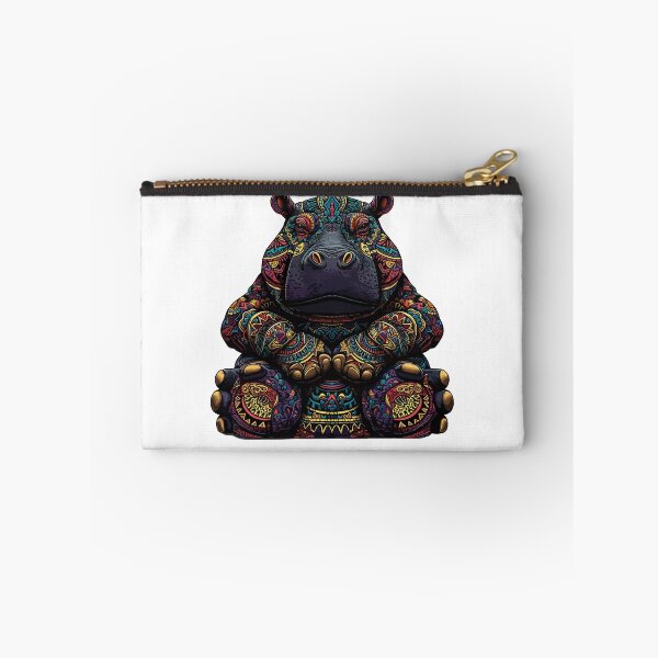 Item preview, Hippopotamus with mandala patterns designed and sold by TheRealmWithin.