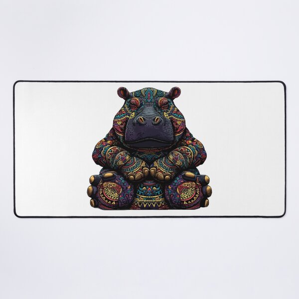 Item preview, Hippopotamus with mandala patterns designed and sold by TheRealmWithin.
