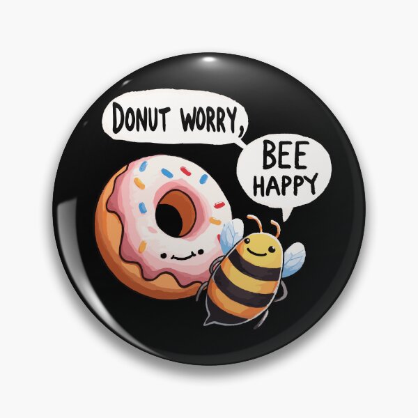 Item preview, Donut worry bee Happy Bee designed and sold by DoodleDashShop.