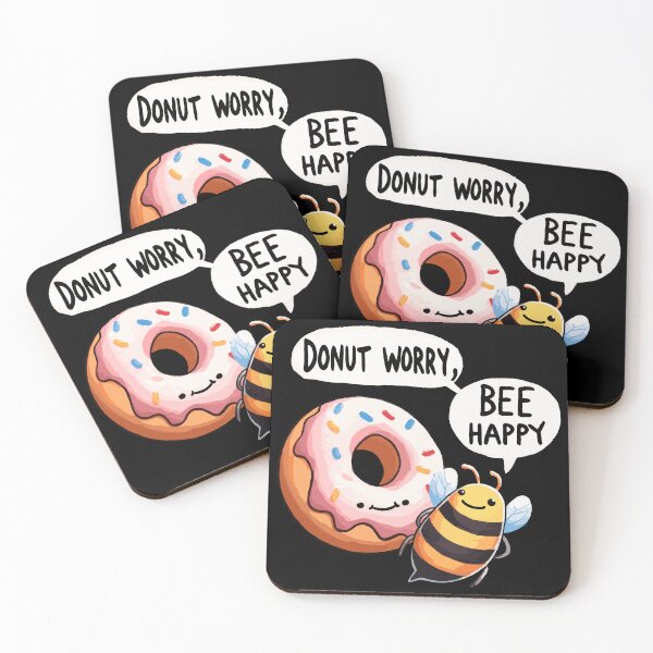 Item preview, Donut worry bee Happy Bee designed and sold by DoodleDashShop.