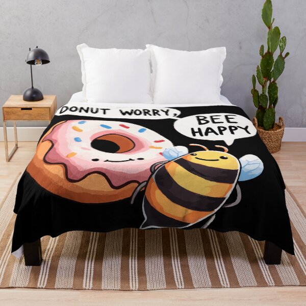 Item preview, Donut worry bee Happy Bee designed and sold by DoodleDashShop.