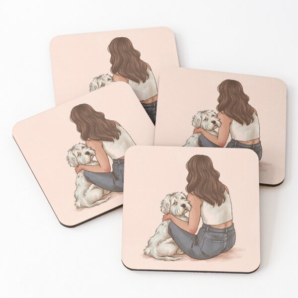 Item preview, Havanese Harmony: A Watercolor Portrait of Us Together designed and sold by EmeraldeaArt.