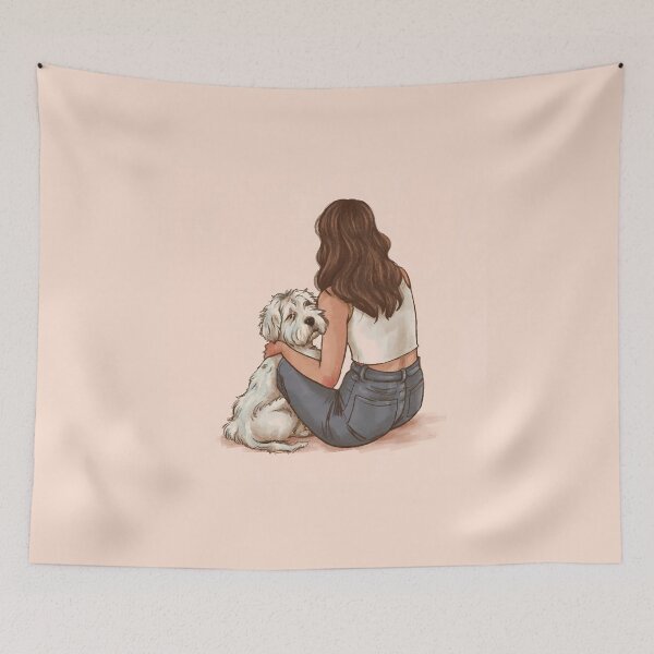 Item preview, Havanese Harmony: A Watercolor Portrait of Us Together designed and sold by EmeraldeaArt.