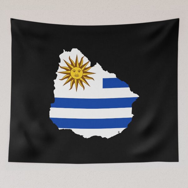 Item preview, Flag Map of Uruguay  designed and sold by feether-store.