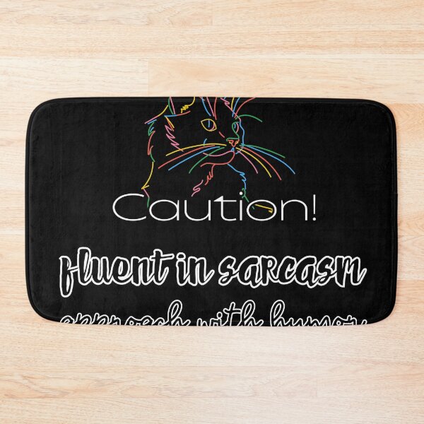 Item preview, Fluent in sarcasm, approatch with humor v2 designed and sold by UnCoverDesign.
