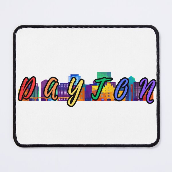 Item preview, Dayton Ohio Rainbow Colored Skyline and Text designed and sold by kylmllr101684.