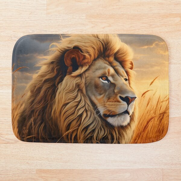 Aperçu de l'œuvre The Golden Mane: Symphony of the Savannah créée et vendue par DrawnThreads.