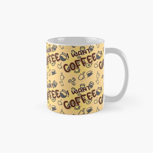 Item preview, I Want Coffee Seamless Splotch designed and sold by CrossedWolf.