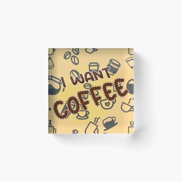 Item preview, I Want Coffee Seamless Splotch designed and sold by CrossedWolf.