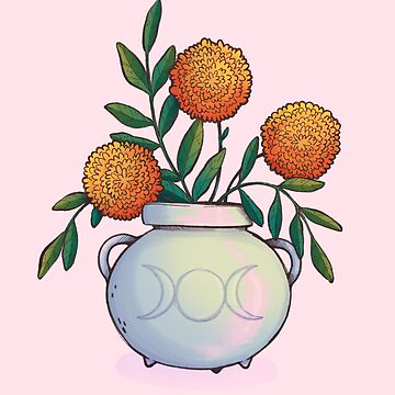 Artwork thumbnail, A cauldron of marigolds by Luna Valentine