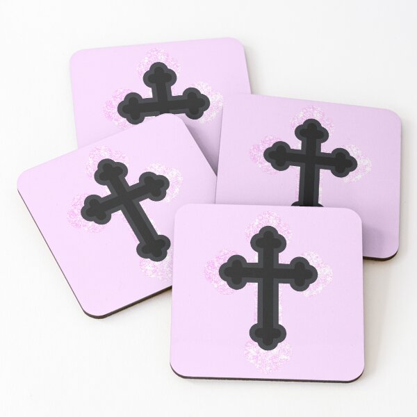 Item preview, Y2K Orthodox Cross Black Pink designed and sold by Underthesunmoon.