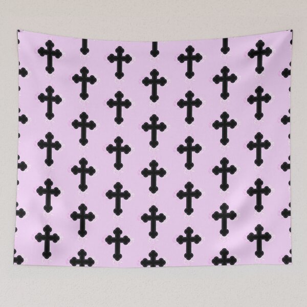 Item preview, Y2K Orthodox Cross Black Pink designed and sold by Underthesunmoon.