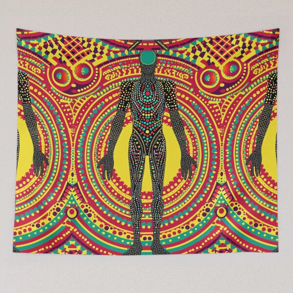 Item preview, Cosmic Being - Dotwork Energy Art Print designed and sold by Nicholas Panek.