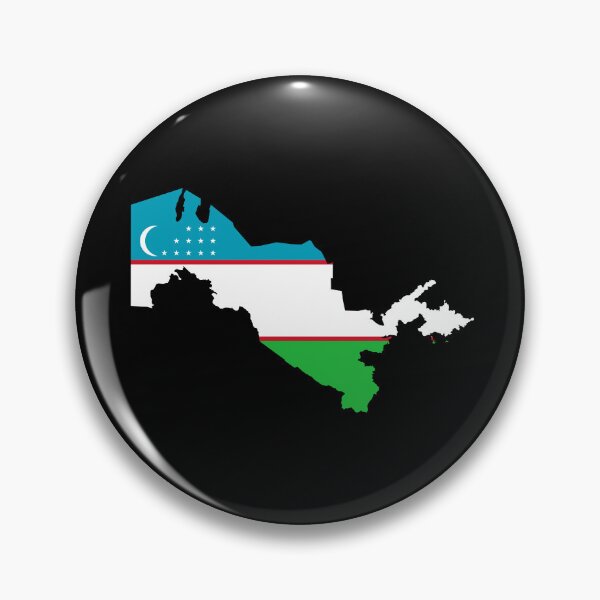 Item preview, Flag Map of Uzbekistan designed and sold by feether-store.