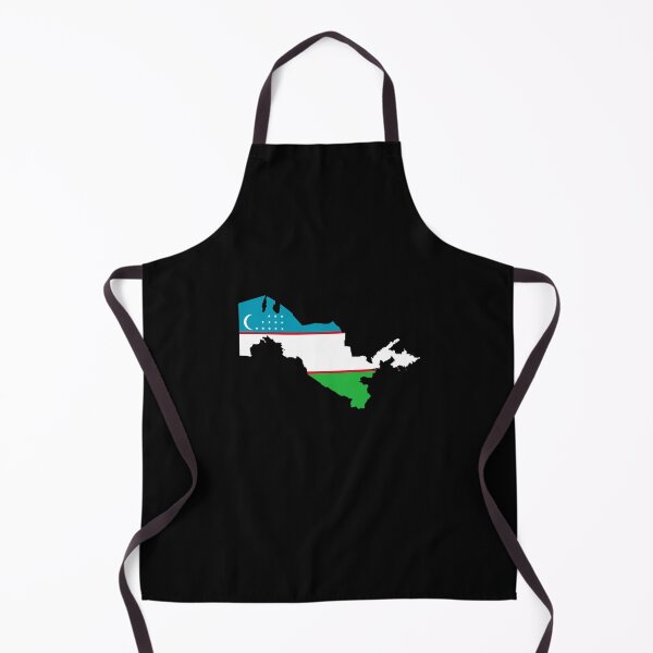 Aperçu de l'œuvre Carte drapeau de l'Ouzbékistan créée et vendue par feether-store.
