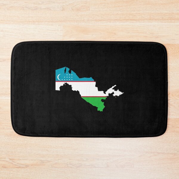 Item preview, Flag Map of Uzbekistan designed and sold by feether-store.