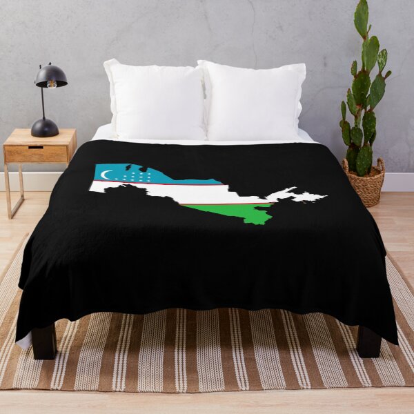 Item preview, Flag Map of Uzbekistan designed and sold by feether-store.
