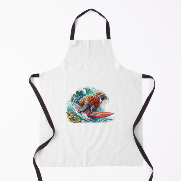 Item preview, Walrus Surfer Illustration designed and sold by #Adulting Central.