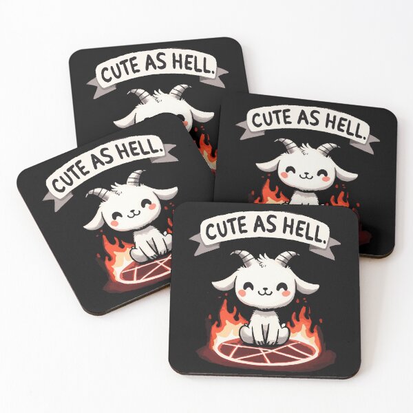 Item preview, Cute as Hell Goat designed and sold by DoodleDashShop.