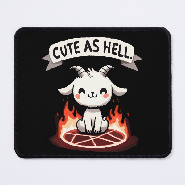 Item preview, Cute as Hell Goat designed and sold by DoodleDashShop.