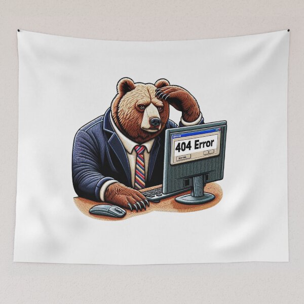 Item preview, Bewildered Bear at Computer designed and sold by #Adulting Central.