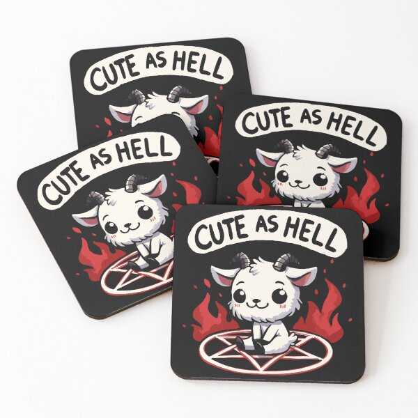 Item preview, Cute as Hell Cute Pentagram Goat designed and sold by DoodleDashShop.