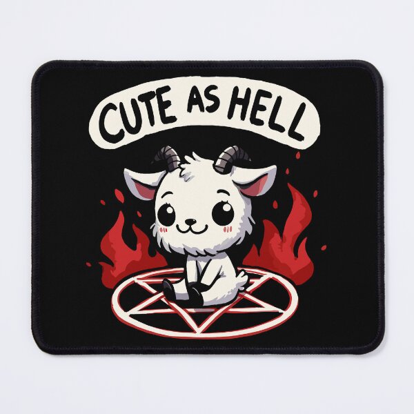 Item preview, Cute as Hell Cute Pentagram Goat designed and sold by DoodleDashShop.