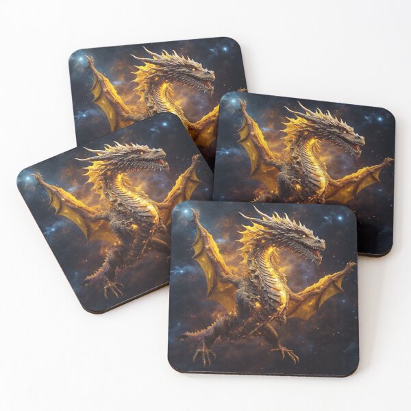 Item preview, Imaginary Yellow Cosmic Dragon designed and sold by LunarNebula.