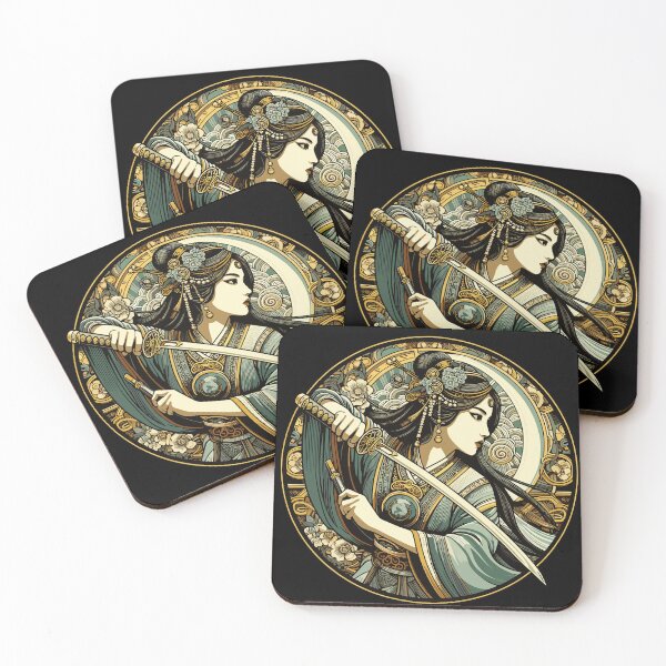 Item preview, Chinese Swordswoman Mucha Art Nouveau Style designed and sold by Roger-C.