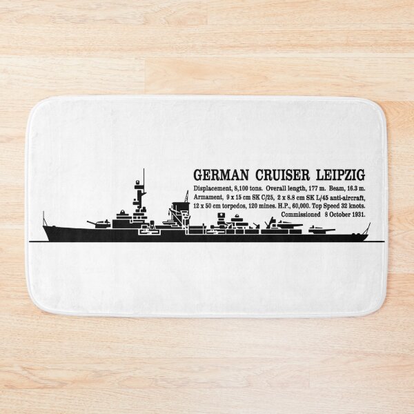 Item preview, German Cruiser Leipzig Silhouette Infographic Diagram designed and sold by MilitaryMart.