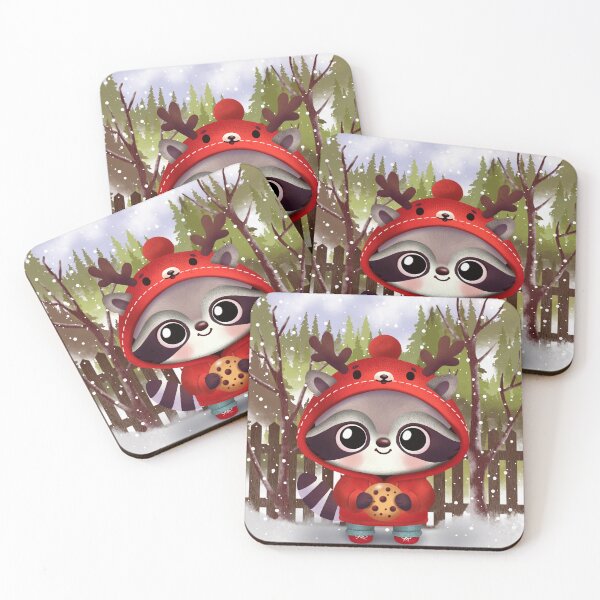 Item preview, Raccoon cookie, landscape background designed and sold by SDCillustration.