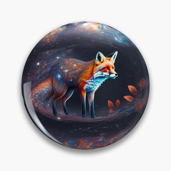 Item preview, Galactic Fox and Celestial Leaves Digital Art designed and sold by WASABIgreen.