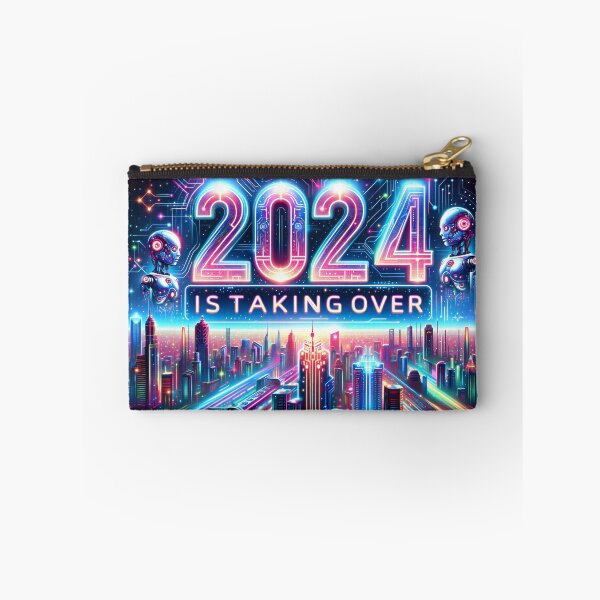 Item preview, 2024: The Dawn of AI Dominance in Vivid Neon designed and sold by ArtComixHaven.